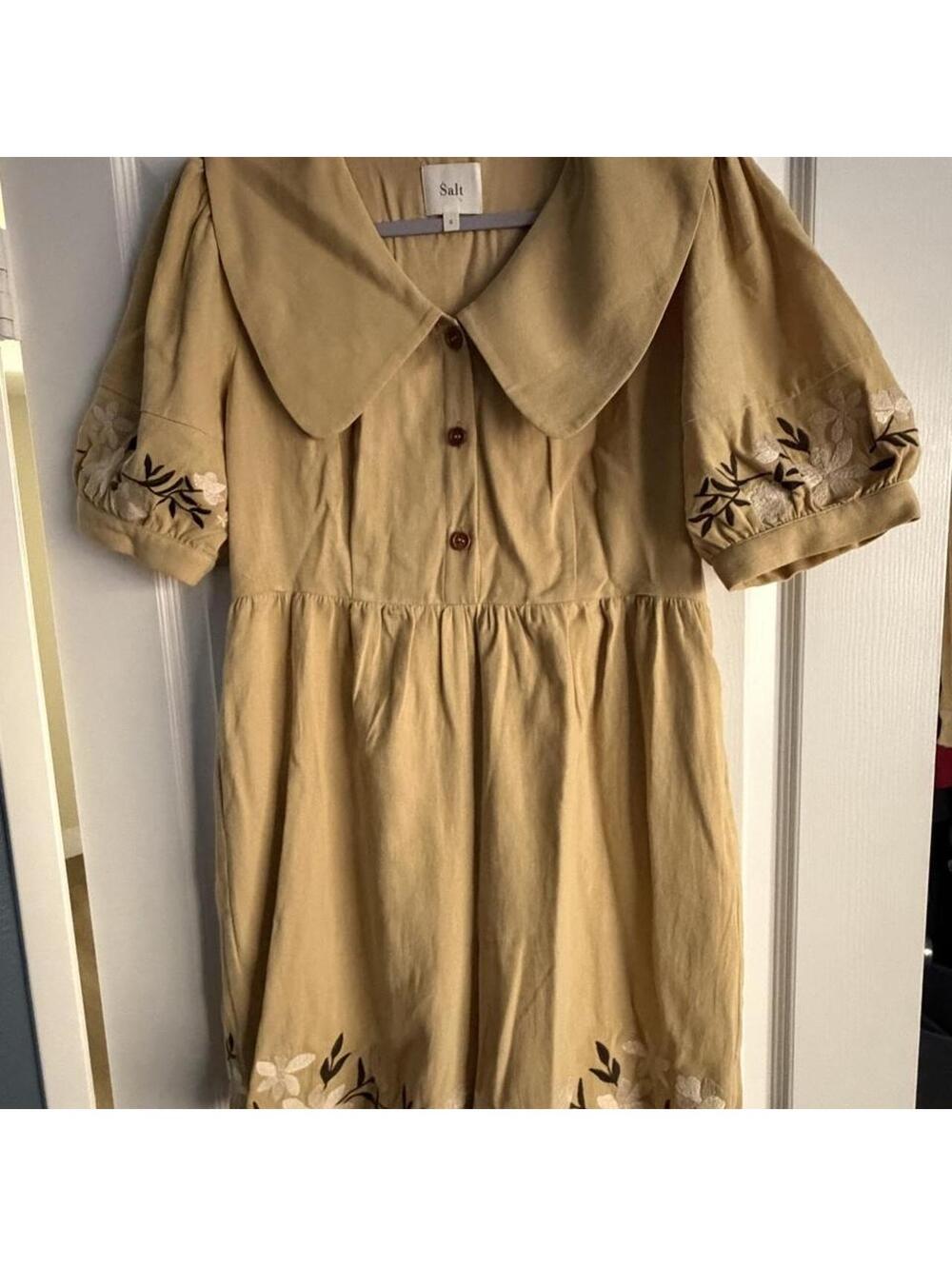 Salt Women's Yellow and Tan Playsuit-romper